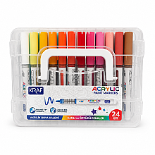 Kraf Akrilik Marker Seti 24 Renk - 1