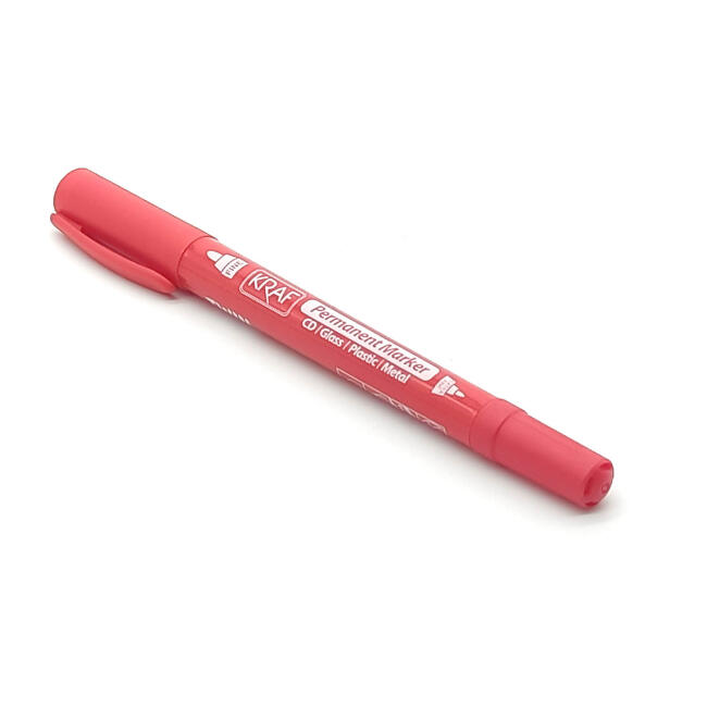 Kraf Çift Taraflı Permanent Marker Kırmızı 250G - 1