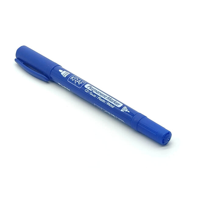 Kraf Çift Taraflı Permanent Marker Mavi 250G - 1