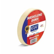 Kraf Maskeleme Bandı 12 mm x40 m - KRAF