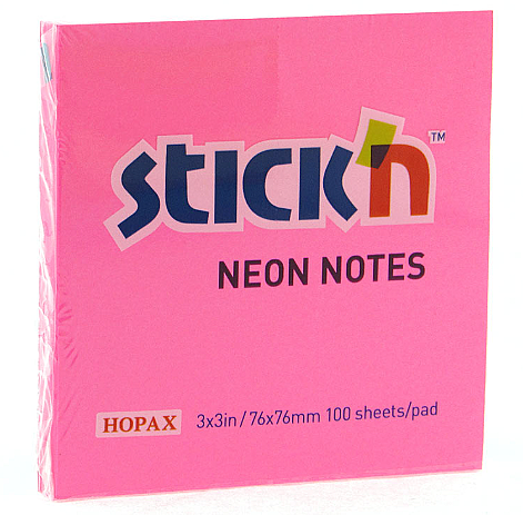 Kraf Postit 76x76mm Neon Pembe - 1
