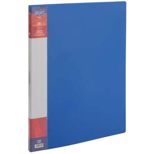 Kraf Sunum Dosyası Mavi A3 40'lı 1140A3 - 1