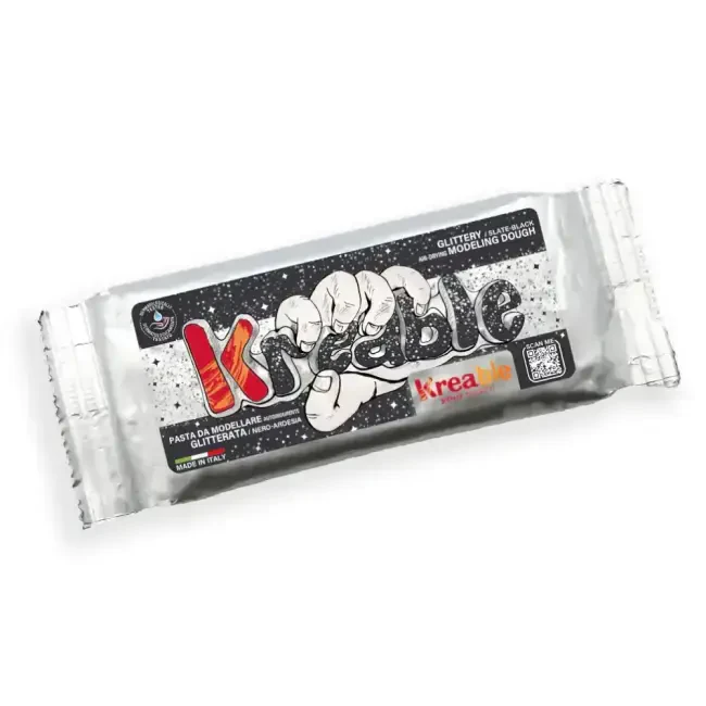Kreable Hava İle Kuruyan Seramik Hamuru 500 gr Simli Arduvaz Siyah 0608.A00 - 1