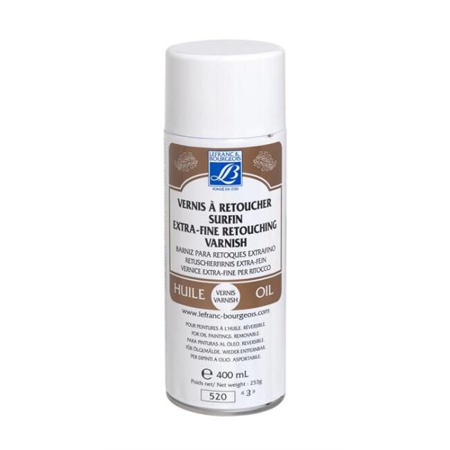 Lefranc Extra-Fine Retouching Oil Varnish Sprey 400Ml - 1