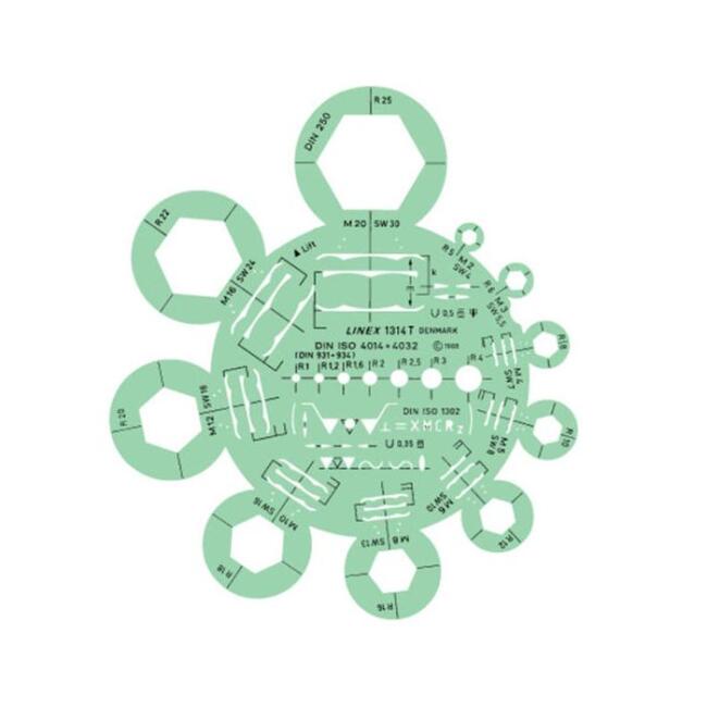 Linex Teknik Cıvata Şablonu N:1314T - 1