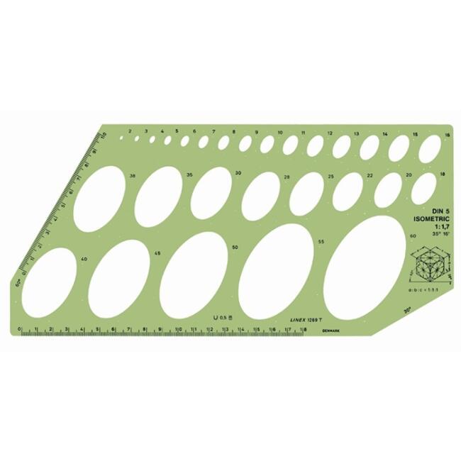 Linex Teknik Şablon Elıps Şablonu N:1269T - 2