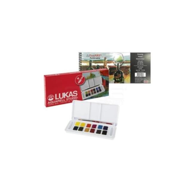 Lukas 6855 Studio Aquarell 12 Renk + Defter Set - 1