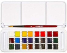 Lukas Aquarell Studio Yarım Tablet Sulu Boya 24’lü Set 6856 - LUKAS (1)