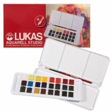 Lukas Aquarell Studio Yarım Tablet Sulu Boya 24’lü Set 6856 - Lukas