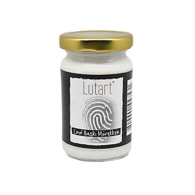 Lutart Su Bazlı Linol Baskı Mürekkebi 100 ml Beyaz - 1