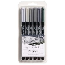 Lyra Aqua Brush Duo 6 Renk Grey Tones N:L6521063 - Lyra