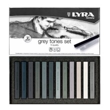 Lyra Hi-Quality Gri Tonları Pastel Seti 12’li - Lyra