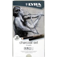 Lyra Rembrandt Metal Kutu Charcoal Set 11’li - Lyra