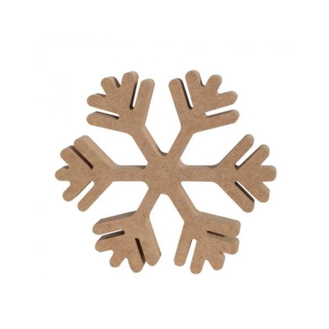 Magic Art Boyanabilir Ahşap Kar Tanesi 18 mm x 17 cm - 1