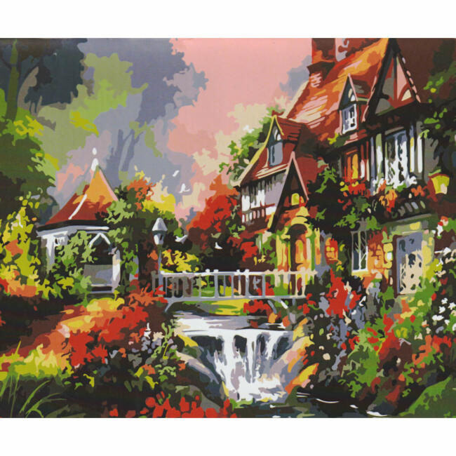 Magic Art Sayılarla Boyama Tuval 40x50 cm Huzurlu Bahçe - 1