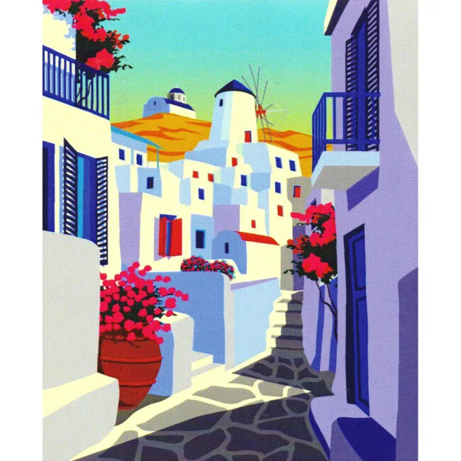 Magic Art Sayılarla Boyama Tuval 40x50 cm Santorini - MAGİC ART