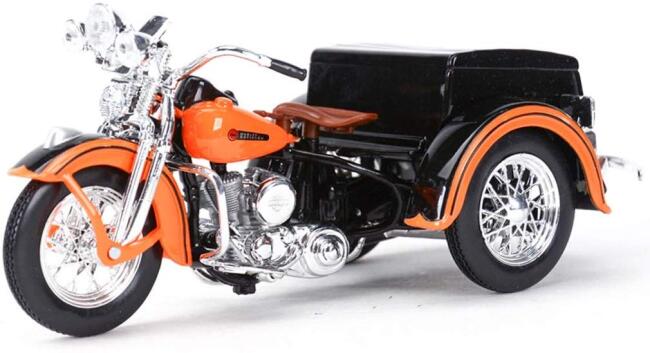 Maisto Maket 1:18 Ölçek Harley-Davidson 1947 Servi-Car Maket Motosiklet N:32420 - 2