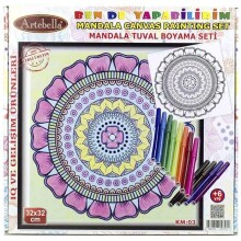 Mandala Tuval Boyama Seti 32x32 cm - ARTEBELLA