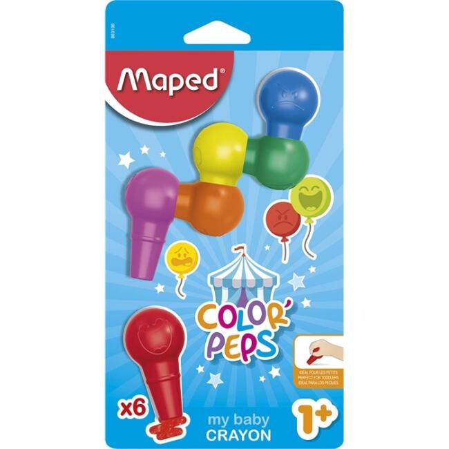 Maped Color Peps Baby Crayon Pastel Boya 6 Renk - 1