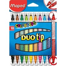 Maped Color Peps Duo Tıp Keçeli Kalem 10’lu N:849010 - Maped