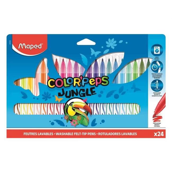 Maped Color Peps Jungle Keçeli Kalem 24 Renk N:845422 - 1