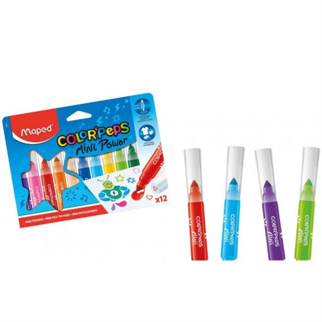 Maped Color Peps Mini Jumbo Keçeli Kalem 12 Renk N:846612 - 1