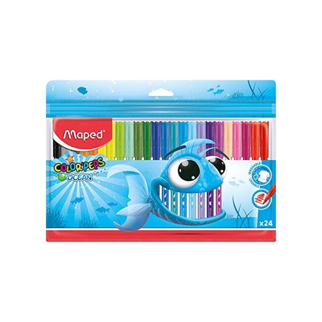 Maped Color Peps Ocean Keçeli Kalem Seti 24 Renk N:845722 - 1