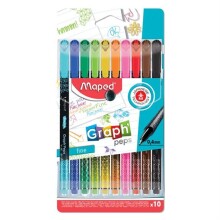 Maped Fineliner Kalem Desenli 10’lu 0,4 mm N:749050 - Maped