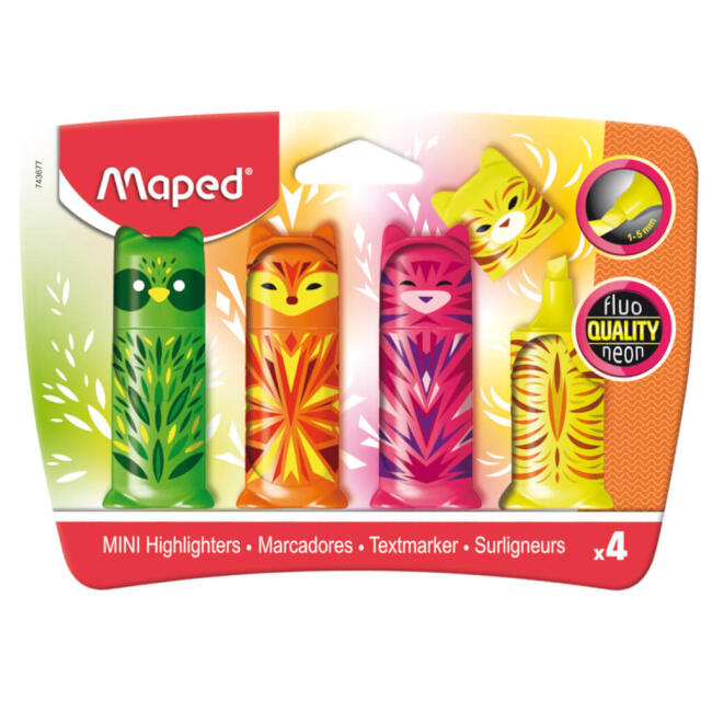 Maped Mini Highlighters Fosforlu Kalem Seti 4'lü CB74367705 - 1