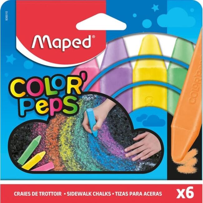 Maped Sidewalk Chalks Yer Tebeşiri 6 Renk - 3