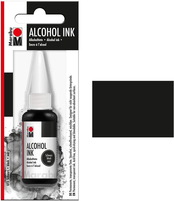 Marabu Alcohol Ink Alkol Bazlı Mürekkep 20 ml Black - 2