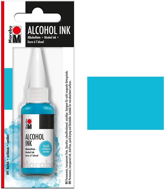 Marabu Alcohol Ink Alkol Bazlı Mürekkep 20 ml Caribbean - 2
