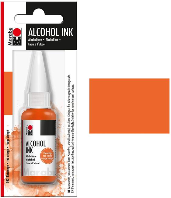 Marabu Alcohol Ink Alkol Bazlı Mürekkep 20 ml Red Orange - 2