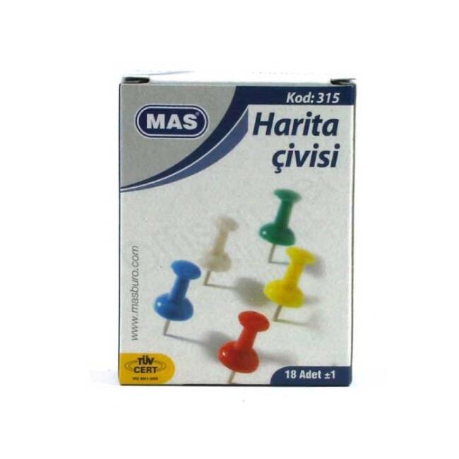 Mas Harita Çivisi Renkli N:315 - 1