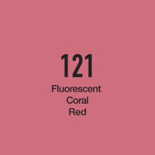 Masis Çift Taraflı Twin Grafik Marker Kalem Flourescent Coral Red 121 - 1