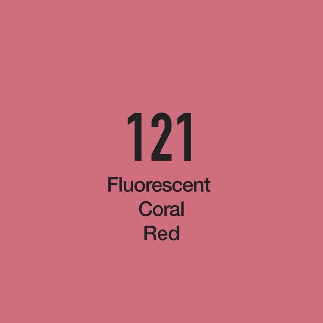 Masis Çift Taraflı Twin Grafik Marker Kalem Flourescent Coral Red 121 - 1