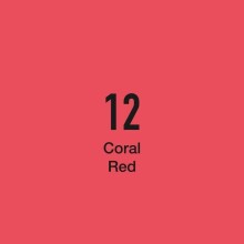 Masis Çift Taraflı Twin Grafik Marker Kalem Coral Red 12 - 1