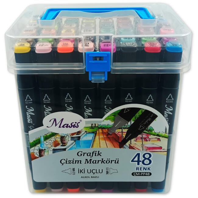Masis Çift Taraflı Twin Grafik Marker Kalem Seti 48 Renk - 1