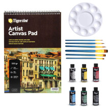 Master Canvas Pad Akrilik Boya Seti 120 ml 6'lı Temel Renkler - Gvn Art