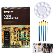 Mastermix Canvas Pad Akrilik Boya Seti 60 cc 6'lı Metalik Renkler - Gvn Art