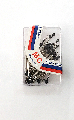 Mc Siyah Başlı Kumaş Toplu iğnesi 50li Boyu 28mm - 1