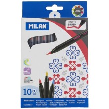 Milan Brush Fırça Uçlu Kalem 10lu N:0612610 - MİLAN