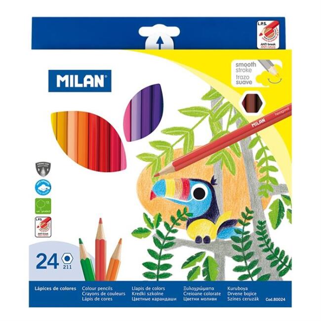 Milan Colours Kuruboya Altıgen 24lü N:80024 - 1