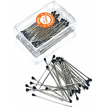 Mineli Başlı Kumaş Toplu iğnesi 100lü Boyu 30mm (Paslanmaz) - 1
