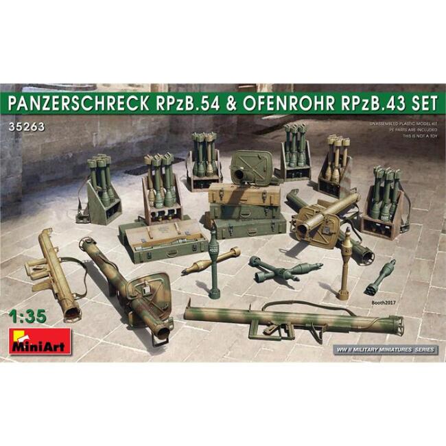 Miniart Maket Panzerschreck RPzB.54 & Ofenrohr RPzB.43 Askeri Mühimmat Set 1:35 Ölçekli N:35263 - 1