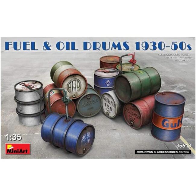 Miniart Maket Petrol Varilleri 1930-50s 1:35 Ölçekli N:35613 - 1