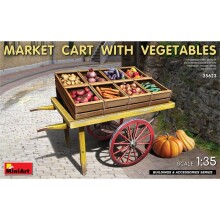 Miniart Maket Sebzeli Market Arabası 1:35 Ölçekli N:35623 - MİNİART MAKET