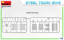 Miniart Maket Steel Trash Bins Çöp Konteynırı Seti 1:35 Ölçekli N:35636 - MİNİART MAKET (1)