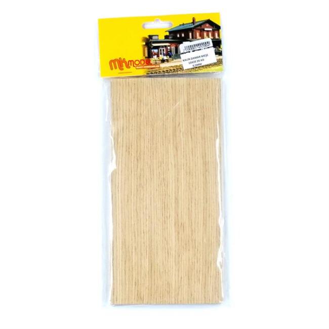 Mk Model Ahşap Kaplama Kalın Damarlı Meşe 0.5 mm 10x20 cm 20 Adet - 1
