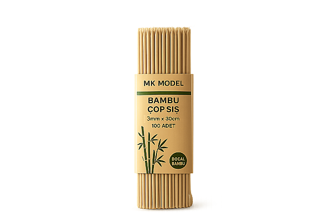 Mk Model Bambu Çöp Şiş 3mm 30cm 100 Adet - 1